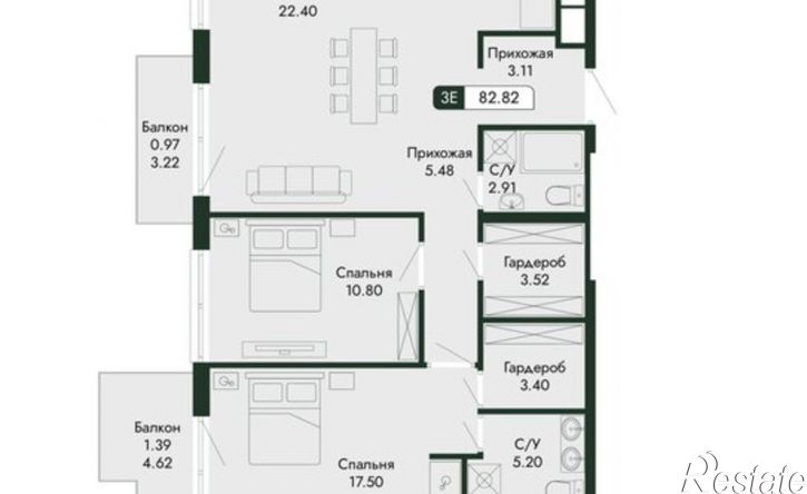 3-комн квартира в новом доме ул Краснофлотская, 32/5,  д. 32/5