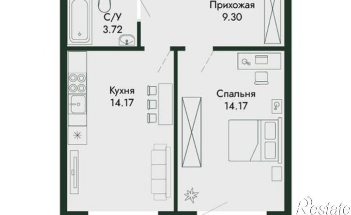 2-комн квартира в новом доме ул Краснофлотская, 32/5,  д. 32/5