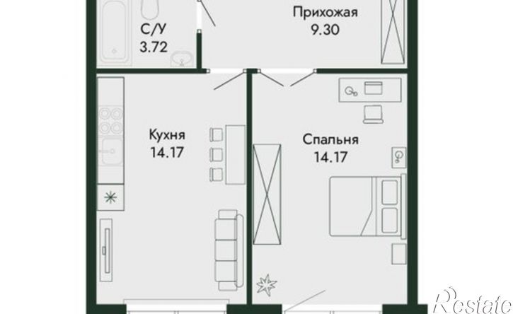 2-комн квартира в новом доме ул Краснофлотская, 32/5,  д. 32/5
