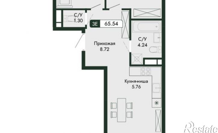 3-комн квартира в новом доме ул Краснофлотская, 32/5,  д. 32/5