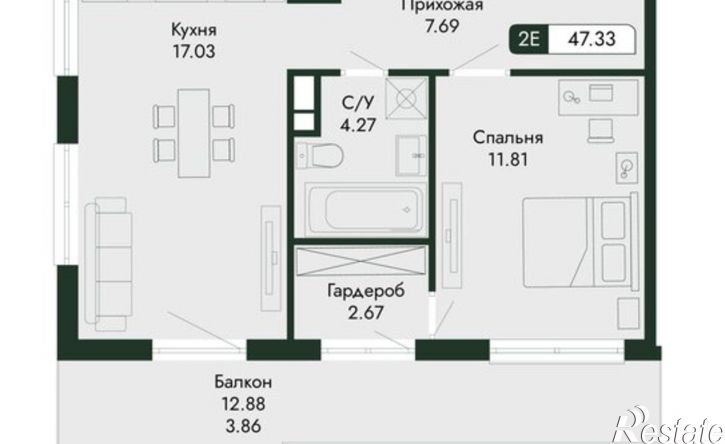 2-комн квартира в новом доме ул Краснофлотская, 32/5,  д. 32/5