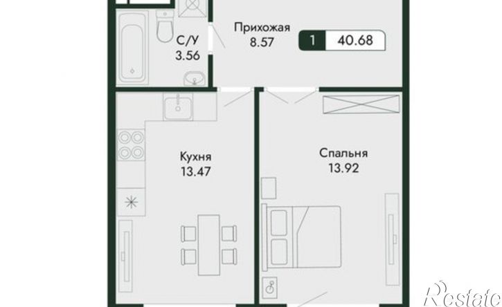 2-комн квартира в новом доме ул Краснофлотская, 32/5,  д. 32/5