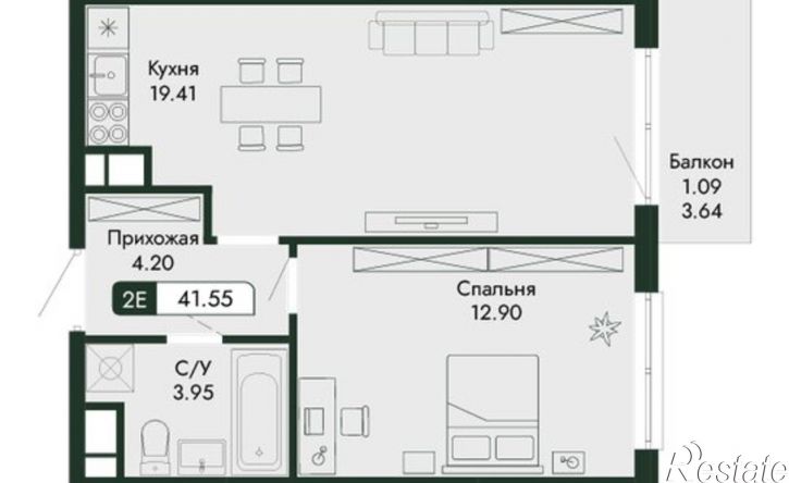 2-комн квартира в новом доме ул Краснофлотская, 32/5,  д. 32/5