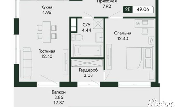 2-комн квартира в новом доме ул Краснофлотская, 32/5,  д. 32/5