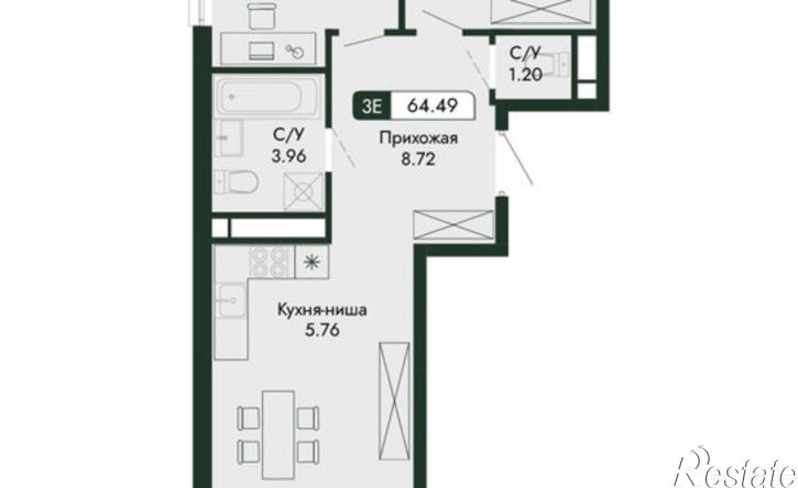3-комн квартира в новом доме ул Краснофлотская, 32/5,  д. 32/5