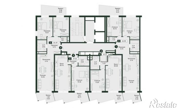 3-комн квартира в новом доме ул Краснофлотская, 32/5,  д. 32/5