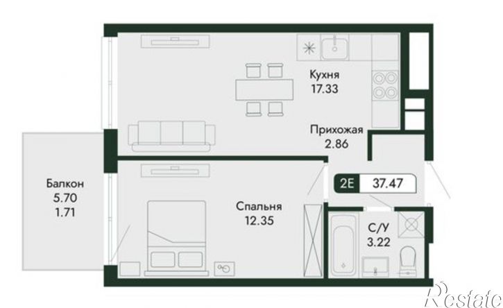 2-комн квартира в новом доме ул Краснофлотская, 32/5,  д. 32/5