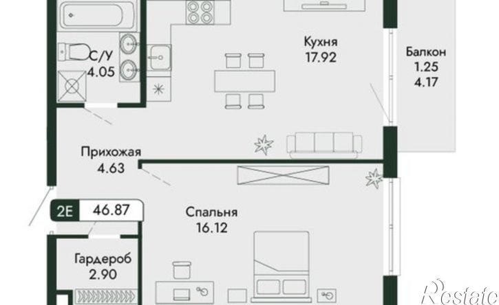2-комн квартира в новом доме ул Краснофлотская, 32/5,  д. 32/5
