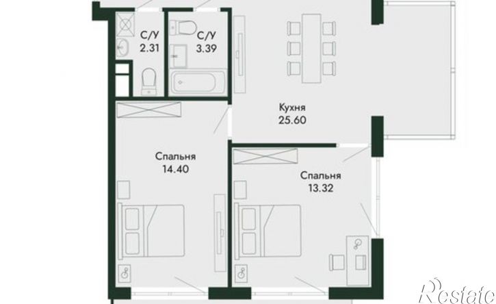 3-комн квартира в новом доме ул Краснофлотская, 32/5,  д. 32/5