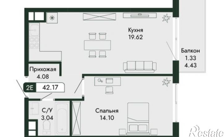 2-комн квартира в новом доме ул Краснофлотская, 32/5,  д. 32/5