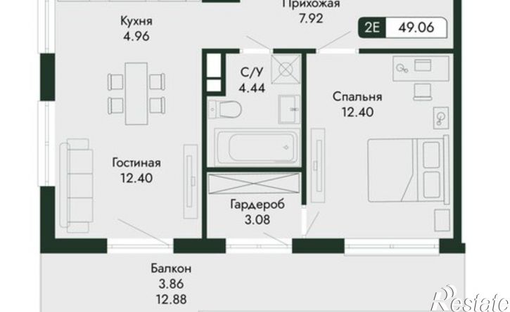 2-комн квартира в новом доме ул Краснофлотская, 32/5,  д. 32/5