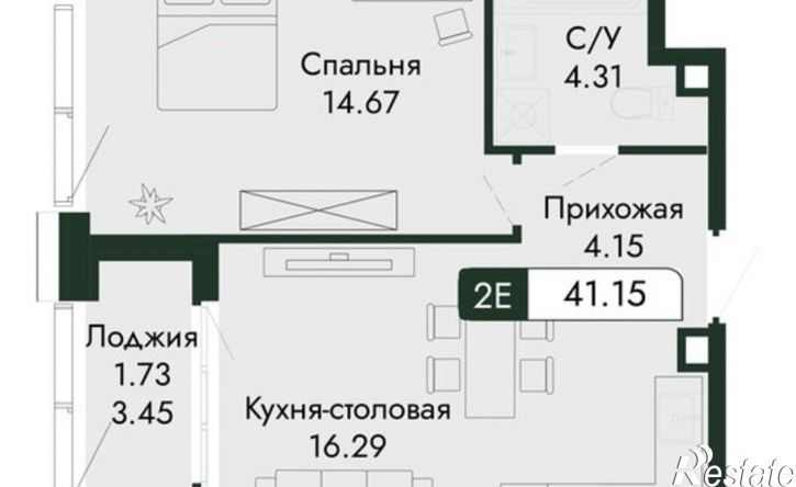2-комн квартира в новом доме ул Саранчева, 3,  д. 3