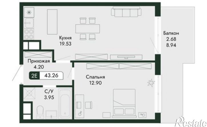 2-комн квартира в новом доме ул Краснофлотская, 32/5,  д. 32/5
