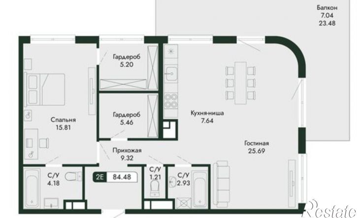 2-комн квартира в новом доме ул Краснофлотская, 32/5,  д. 32/5