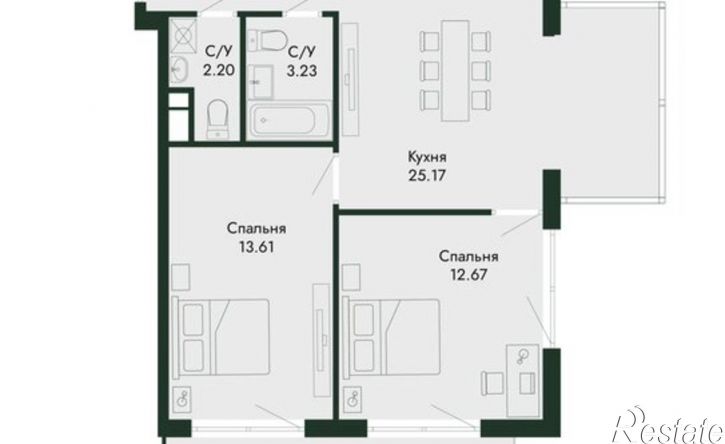 3-комн квартира в новом доме ул Краснофлотская, 32/5,  д. 32/5