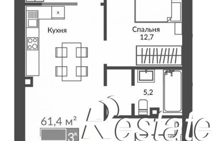 2-комн квартира Набережная улица, 6А,  д. 6А
